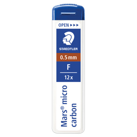 Astuccio 12 mine sottili F Staedtler Mars® Micro Carbon 0,5 mm - 250 05-F