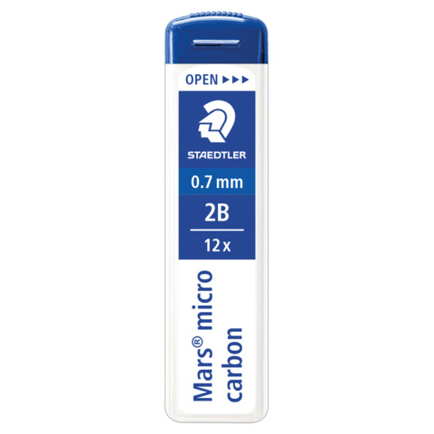 Astuccio 12 mine sottili 2B Staedtler Mars® Micro Carbon 0,7 mm - 250 07-2B