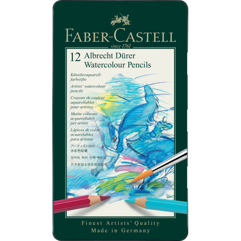 Matite acquerellabili Faber Castell Albrecht Dürer colori assortiti - conf. 12 pezzi - 117512