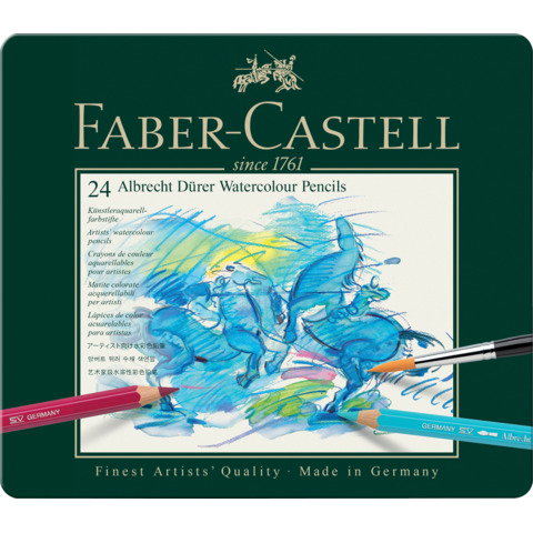 Matite acquerellabili Faber Castell Albrecht Dürer colori assortiti - conf. 24 pezzi - 117524