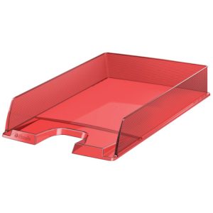 Vaschetta portacorrispondenza Esselte Essentials in polistirene 25,4x6,1x35 cm - conf. 10 pezzi rosso - 623601