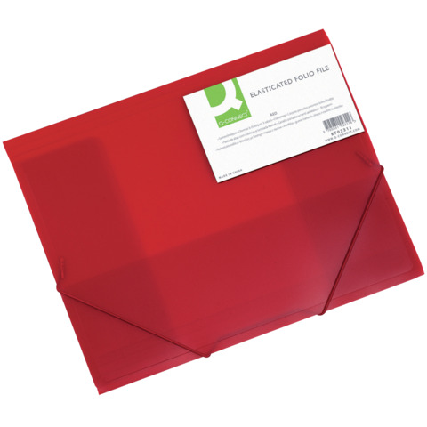 Cartellina a 3 lembi Q-Connect A4 ppl dorso espandibile 0-3 cm rosso - KF02311