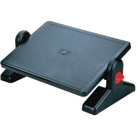 Poggiapiedi Q-Connect regolabile in altezza tra 11,5/18,5 cm  - 45x31 cm - colore antracite - KF04525