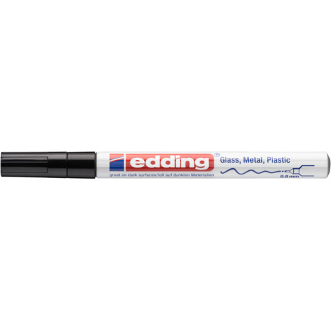 Marcatore a vernice Edding 780 - colore nero 4-780001