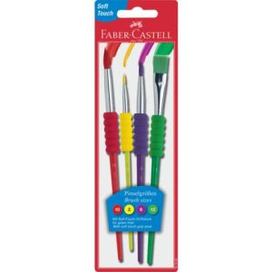 Pennelli Faber Castell Soft touch conf. 4 pezzi in blister - 481600