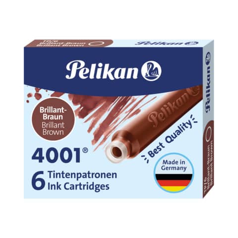 Cartuccia per stilografica Pelikan TP/6 marrone conf. da 6 marrone 311928