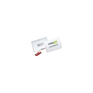 Portanome Durable Click Fold 54x90 mm in PPL trasparente con magnete - 8215-19