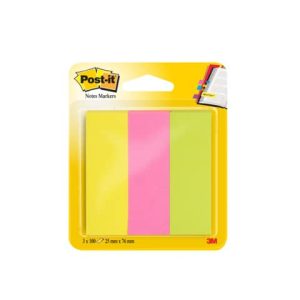Segnapagina removibili in carta Post-it® Index Mini neon assortiti Confezione da 3x100 - 671-3