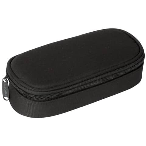 Astuccio ovalino small con cerniera Donau - 21x5,5x10,5 cm nero - 322118023