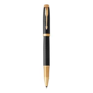 Penna roller Parker IM punta F inchiostro nero Premium Black GT 1931660