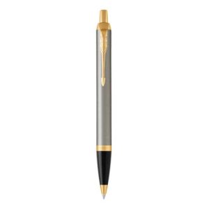 Penna a sfera Parker IM punta M inchiostro blu Parker Brushed Metal GT 1931670