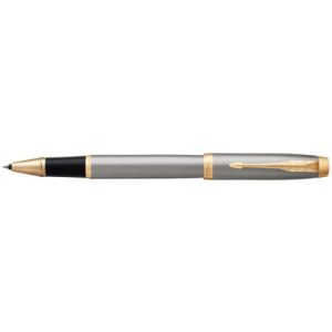 Penna roller Parker IM punta F inchiostro nero Brushed Metal GT 1931663