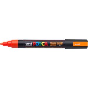 Marcatore a tempera Posca Uni-Ball punta tonda 1,8-2,5 mm arancio fluo M PC5M AF
