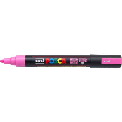 Marcatore a tempera Posca Uni-Ball punta tonda 1,8-2,5 mm rosa fluo M PC5M RAF