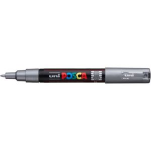 Marcatore a tempera POSCA Uni-Ball punta tonda 0,7 mm argento M PC1M ARG