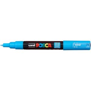 Marcatore a tempera POSCA Uni-Ball punta tonda 0,7 mm azzurro M PC1M AZ