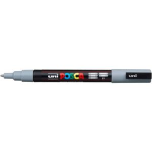 Marcatore a tempera Posca Uni-Ball punta tonda 0,9-1,3 mm grigio M PC3M GR