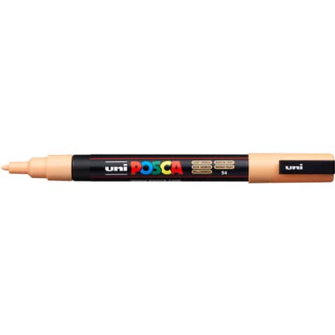 Marcatore a tempera Posca Uni-Ball punta tonda 0,9-1,3 mm arancio chiaro M PC3M ACC