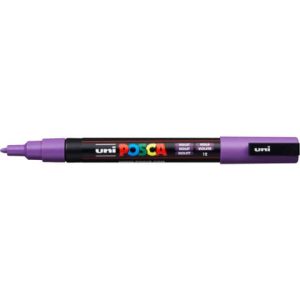 Marcatore a tempera Posca Uni-Ball punta tonda 0,9-1,3 mm viola M PC3M VI
