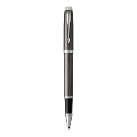 Penna roller Parker IM punta F inchiostro nero Dark Espresso CT 1931664