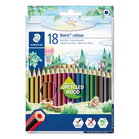 Matite colorate Staedtler Noris® Color in astuccio 18 colori assortiti 185C18