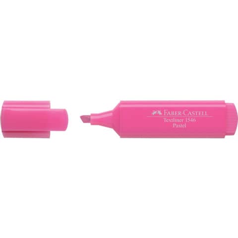 Evidenziatore Faber-Castell Textliner 1546 - conf. 10 pz - colore pastel rosa - 154654
