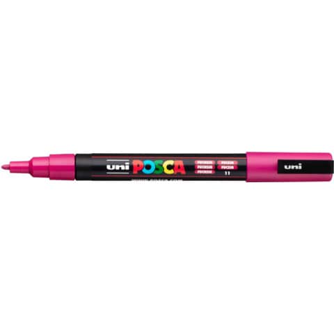 Marcatore a tempera Posca Uni-Ball punta tonda 0,9-1,3 mm fucsia PC3M-FUCSIA