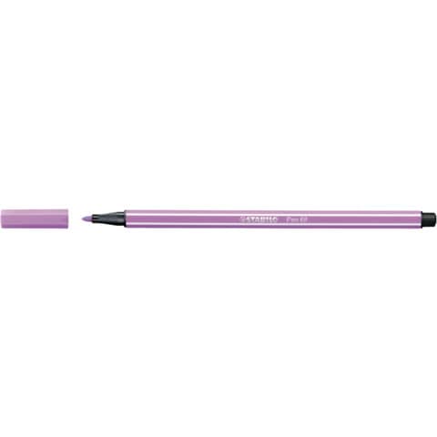 Pennarelli Stabilo Pen 68 tratto 1 mm lilla chiaro 68/59