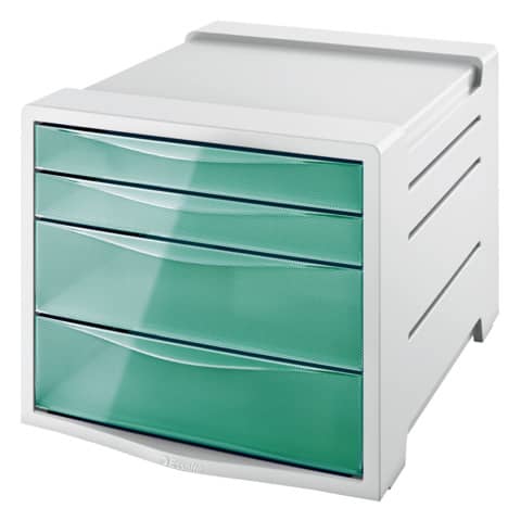 Cassettiera 4 cassetti Esselte Colour'Breeze grigio/verde 626285