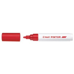 Marcatore multisuperficie Pilot Pintor a base d'acqua punta in fibra 4,5 mm rosso - 002385