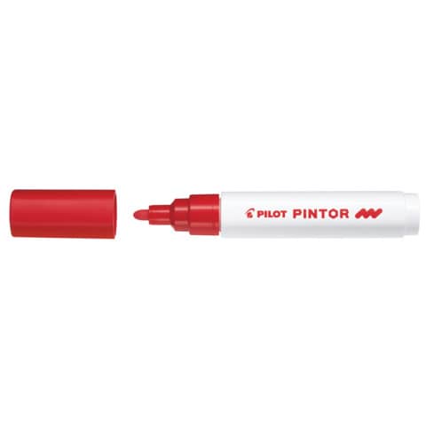 Marcatore multisuperficie Pilot Pintor a base d'acqua punta in fibra 4,5 mm rosso - 002385
