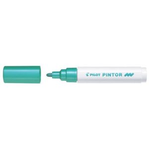 Marcatore multisuperficie Pilot Pintor a base d'acqua punta in fibra 4,5 mm verde metallizzato - 002379