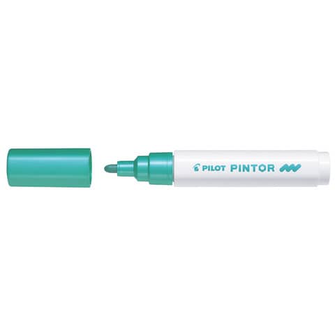 Marcatore multisuperficie Pilot Pintor a base d'acqua punta in fibra 4,5 mm verde metallizzato - 002379
