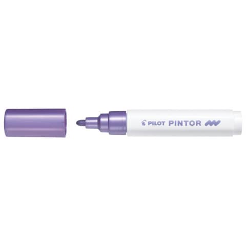Marcatore multisuperficie Pilot Pintor a base d'acqua punta in fibra 4,5 mm viola metallizato - 002381