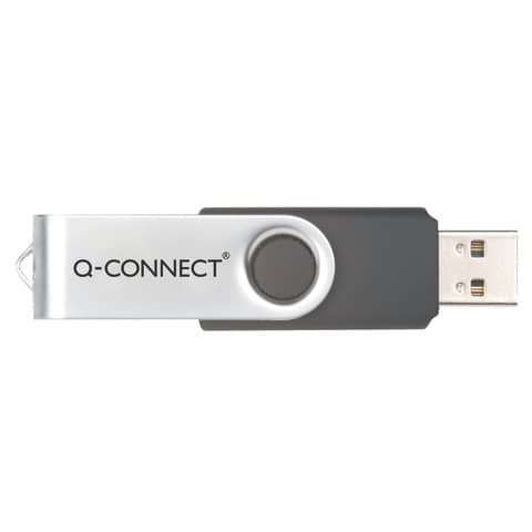 Chiavetta USB in blister Q-Connect High Speed 2.0 nero 32 GB con cappuccio di protezione KF76970