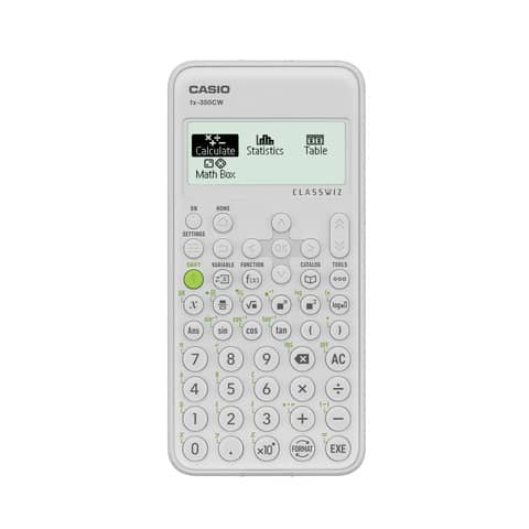 Calcolatrice scientifica CASIO ClassWiz con 274 funzioni ammessa alla maturità - bianco - FX-350CW