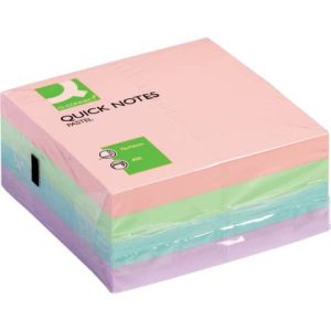 Foglietti riposizionabili Q-Connect 76x76 mm assortiti pastello blocchetto da 400 ff - KF01347