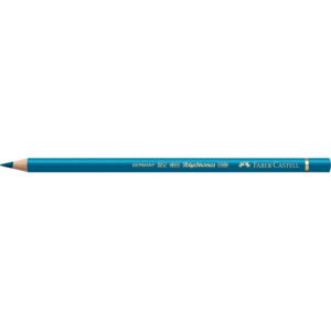 Matite colorate permanenti Faber Castell Polychromos mina 3,8 mm conf. 6 pezzi - turchese cobalto - 110153