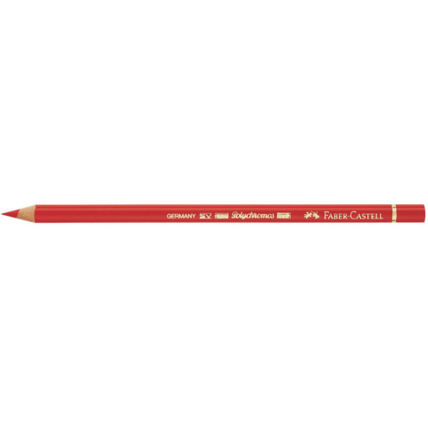 Matite colorate permanenti Faber Castell Polychromos mina 3,8 mm conf. 6 pezzi - rosso  scarlatto intenso - 110219