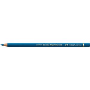 Matite colorate permanenti Faber Castell Polychromos mina 3,8 mm conf. 6 pezzi - turchese azzurro - 110149