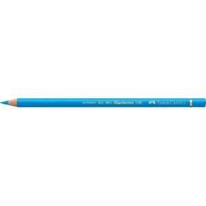 Matite colorate permanenti Faber Castell Polychromos mina 3,8 mm conf. 6 pezzi - blu ftalico medio - 110152