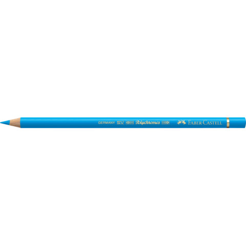 Matite colorate permanenti Faber Castell Polychromos mina 3,8 mm conf. 6 pezzi - blu ftalico medio - 110152