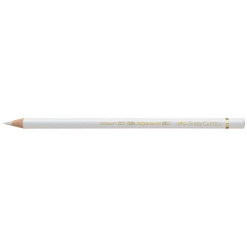 Matite colorate permanenti Faber Castell Polychromos mina 3,8 mm conf. 6 pezzi - bianco - 110101