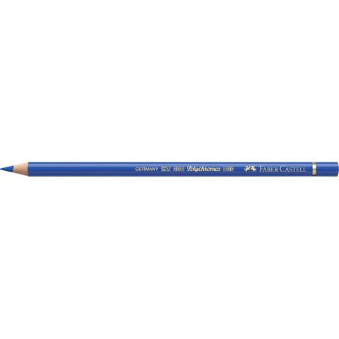 Matite colorate permanenti Faber Castell Polychromos mina 3,8 mm conf. 6 pezzi - blu cobalto - 110143