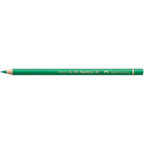 Matite colorate permanenti Faber Castell Polychromos mina 3,8 mm conf. 6 pezzi - verde smeraldo - 110163