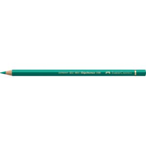 Matite colorate permanenti Faber Castell Polychromos mina 3,8 mm conf. 6 pezzi - verde ftalico - 110161