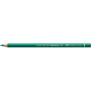 Matite colorate permanenti Faber Castell Polychromos mina 3,8 mm conf. 6 pezzi - verde ftalico scuro - 110264