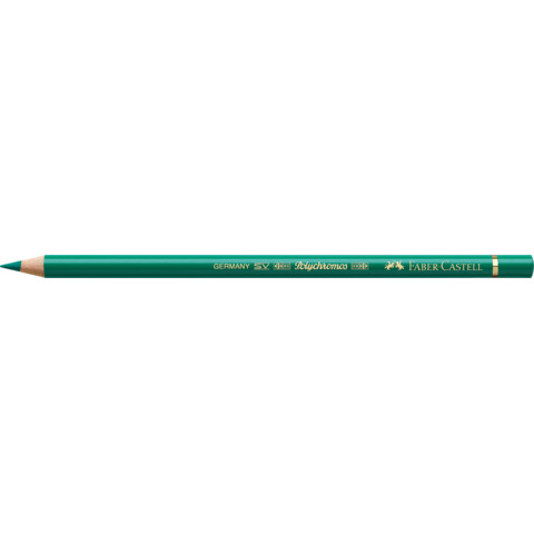 Matite colorate permanenti Faber Castell Polychromos mina 3,8 mm conf. 6 pezzi - verde ftalico scuro - 110264