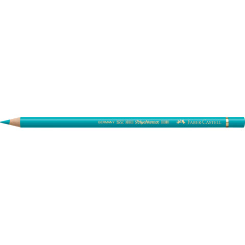 Matite colorate permanenti Faber Castell Polychromos mina 3,8 mm conf. 6 pezzi Faber-Castell verde cobalto - 110156
