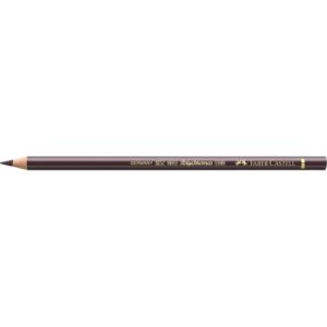 Matite colorate permanenti Faber Castell Polychromos mina 3,8 mm conf. 6 pezzi - noce - 110177